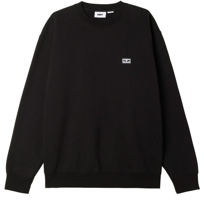 Obey Established Works Eyes Crewneck Black - immagine 2