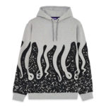 Octopus Stamp Hoodie Light Grey