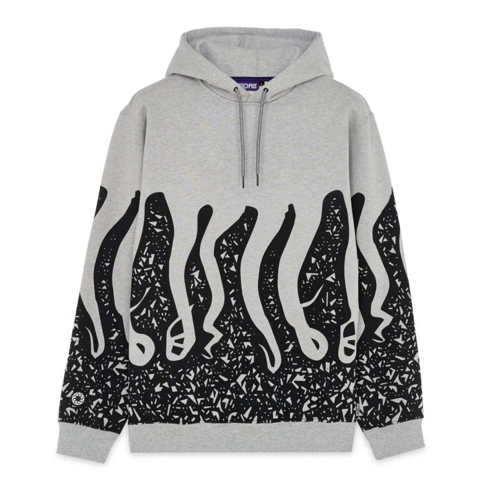 Octopus Stamp Hoodie Light Grey - immagine 2