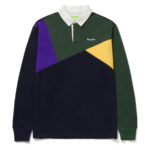 HUF Mixed UP L/S Knit Polo Navy