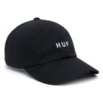 HUF Essentials OG Logo CV 6 Panel Black