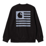 Carhartt Wip Label State Flag-Sweat Black/Misty Sky