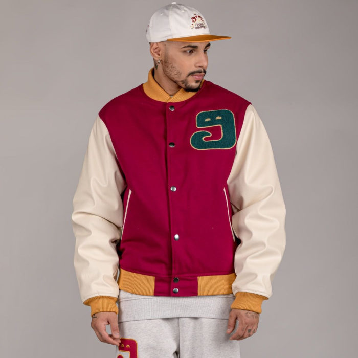 Grimey "LUST MANTRA" Baseball Jacket - Wine - immagine 4