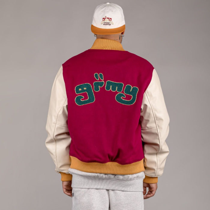 Grimey "LUST MANTRA" Baseball Jacket - Wine - immagine 5