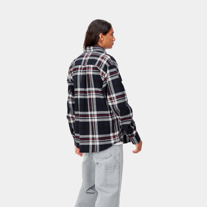 Carhartt Wip L/S Wallace Shirt Wallace Check Dark/Navy - immagine 5