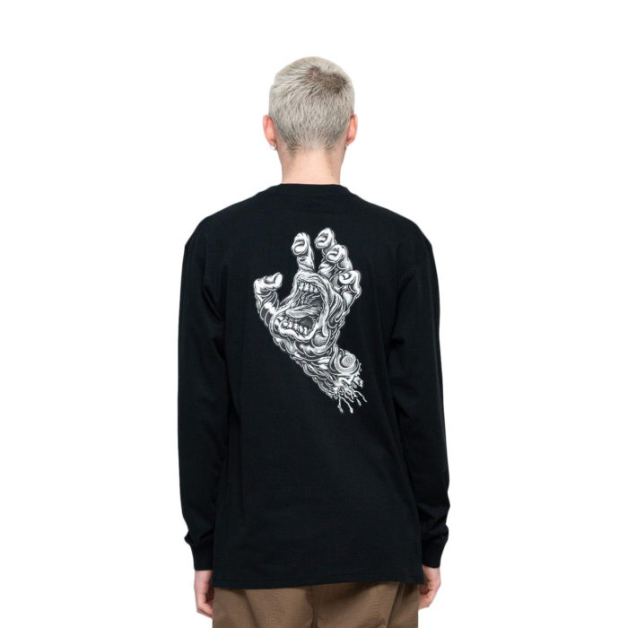 Santa Cruz Alive Hand L/S T-Shirt Black - immagine 2