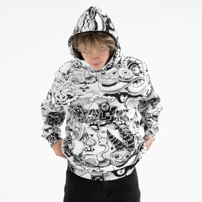 RIPNDIP Dark Twisted Fantasy Hoodie (Black/White) - immagine 4