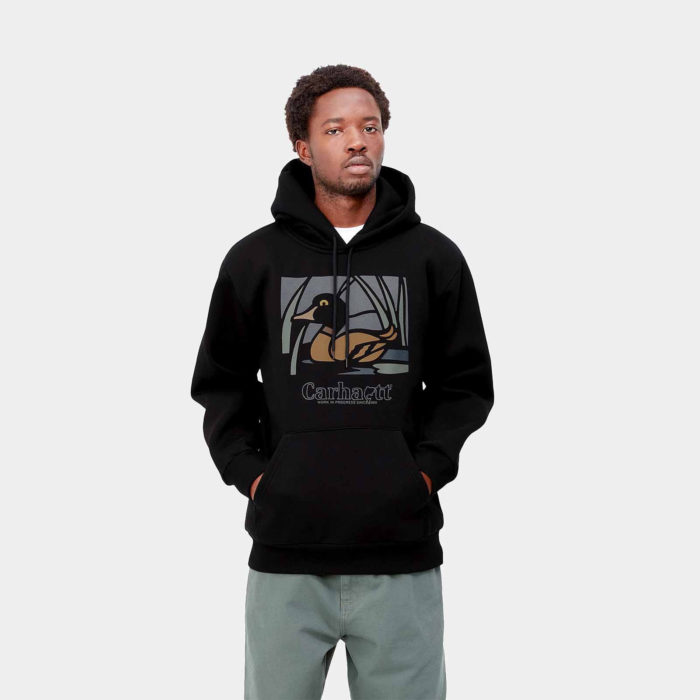 Carhartt Wip Hooded Duck Pond Sweat Black - immagine 4