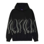 Octopus Dyed Hoodie Black