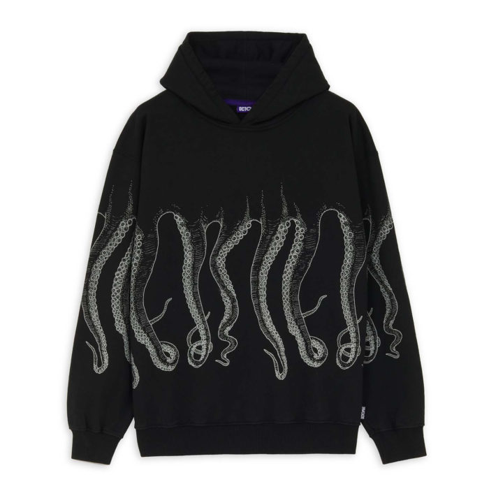 Octopus Dyed Hoodie Black - immagine 2