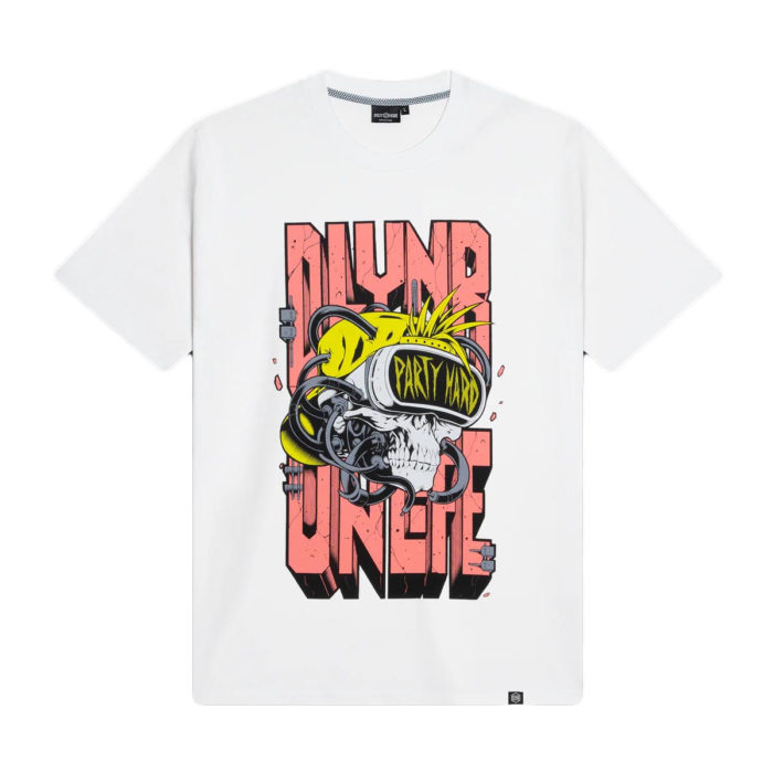 Dolly Noire Party Hard Skull Tee White - immagine 2