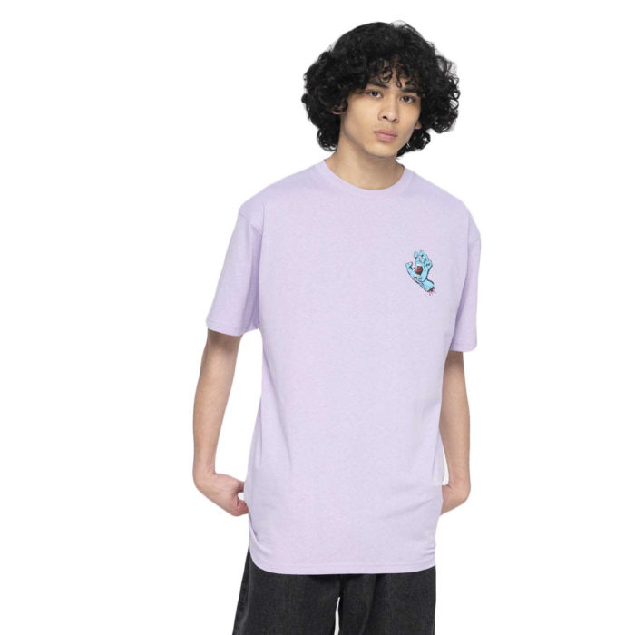 Santa Cruz Screaming Hand Chest T-Shirt Digital Lavander - immagine 2