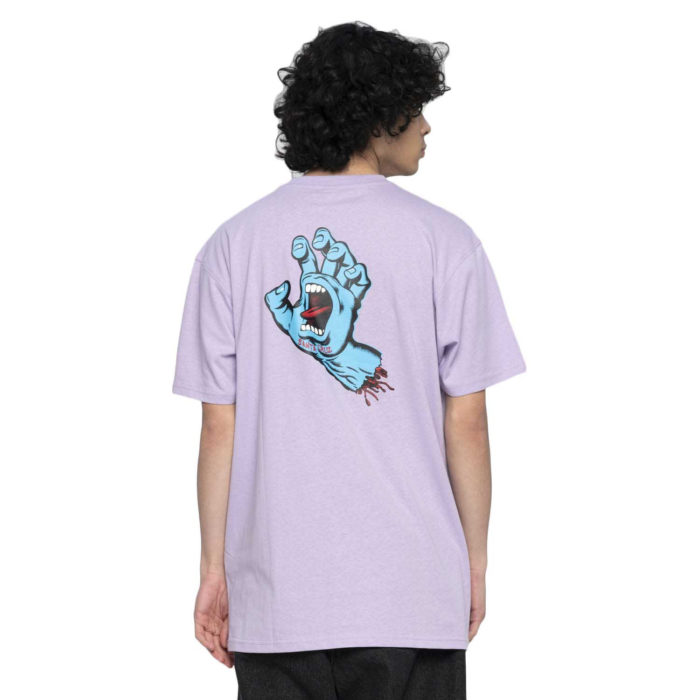 Santa Cruz Screaming Hand Chest T-Shirt Digital Lavander - immagine 3