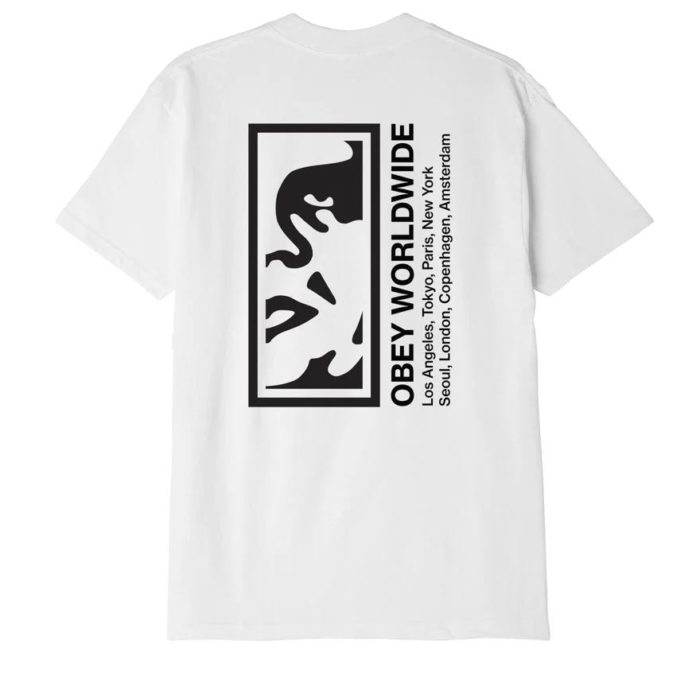 Obey Half Face Icon T-Shirt White - immagine 2