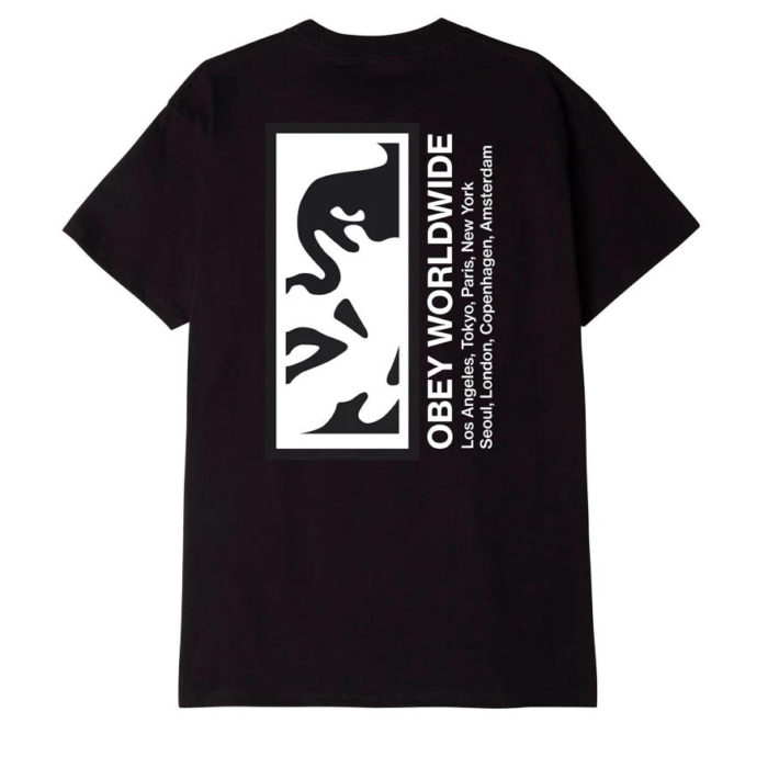 Obey Half Face Icon T-Shirt Black - immagine 2