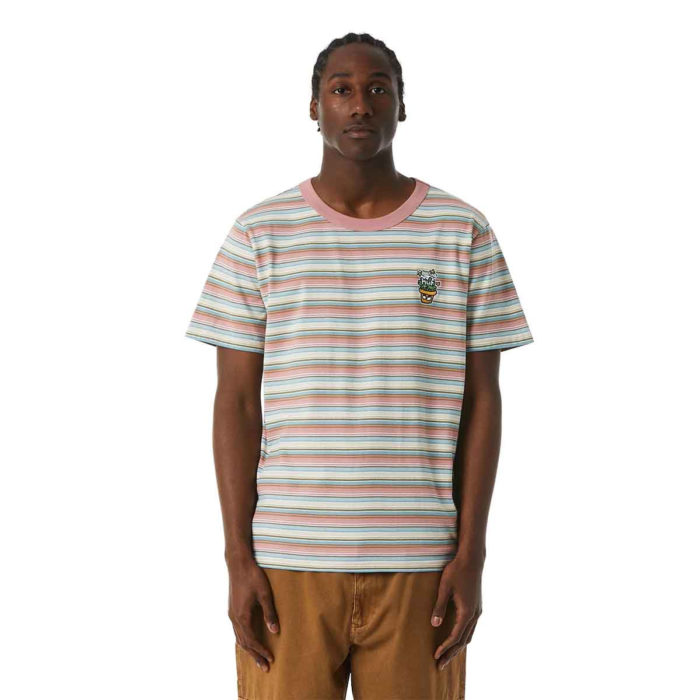 HUF Pot Head Striped Knit Top T-Shirt Cream - immagine 2