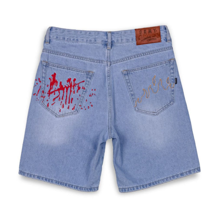 Grimey The Toughest Shorts - Washed Light Blue - immagine 2