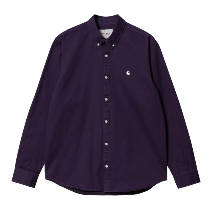 Carhartt Wip L/S Madison Shirt Cassis/Wax - immagine 2