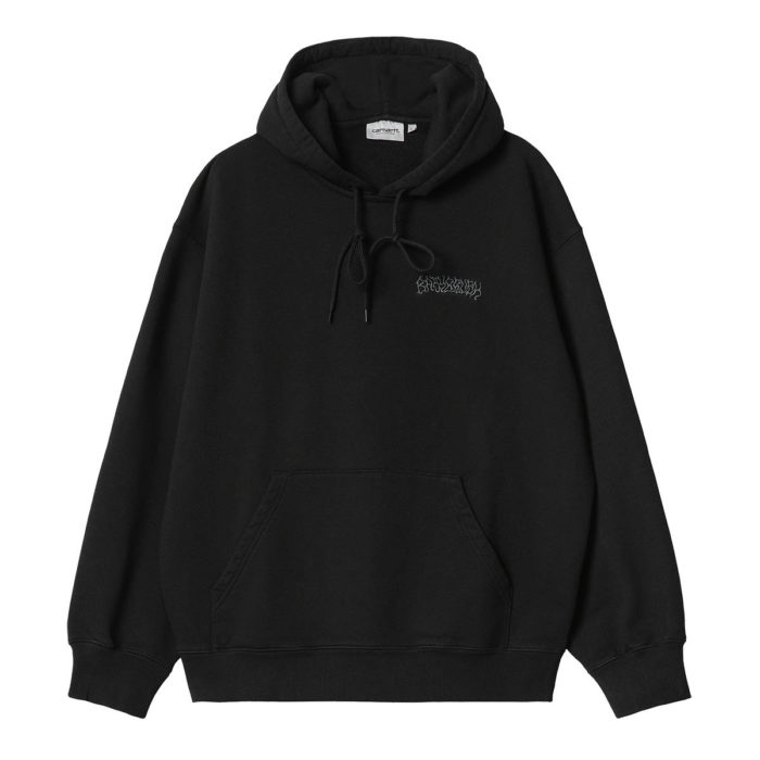 Carhartt Wip Hooded Babybrush Duck Sweat Black - immagine 2
