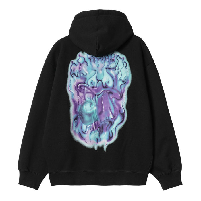 Carhartt Wip Hooded Babybrush Duck Sweat Black - immagine 3