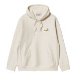 Carhartt Wip Felpa Hooded American Script Sweat Natural