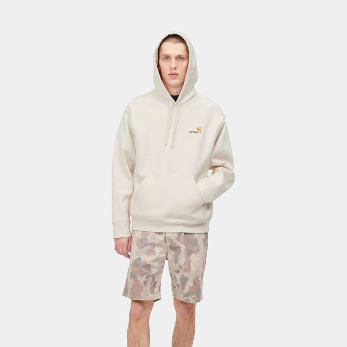 Carhartt Wip Felpa Hooded American Script Sweat Natural - immagine 4