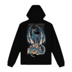 Dolly Noire Blue Dragon Hoodie Black