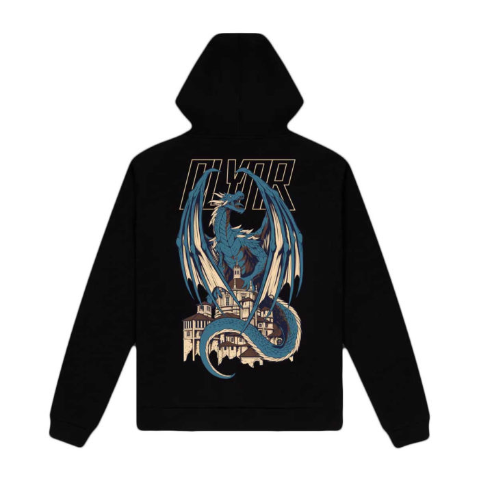 Dolly Noire Blue Dragon Hoodie Black - immagine 2