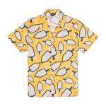 Dolly Noire MAMBO Pattern al Limone Bowling Shirt