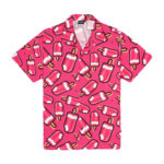 Dolly Noire MAMBO Pattern alla Fragola Bowling Shirt