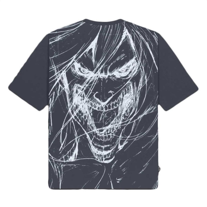 Dolly Noire - Attack On Titan - Attack Titan Sketch Over Kimono Tee Grey - immagine 2