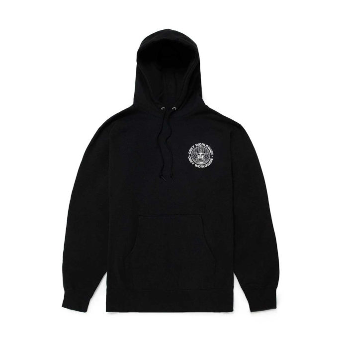Obey Worldwide Globe Premium Hooded Fleece Black - immagine 3