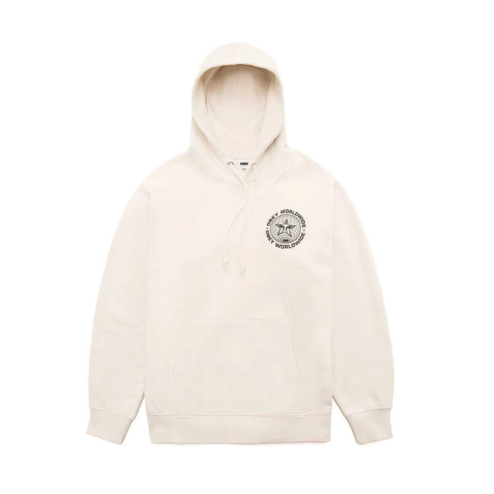 Obey Worldwide Globe Premium Hooded Fleece Unbleached - immagine 3