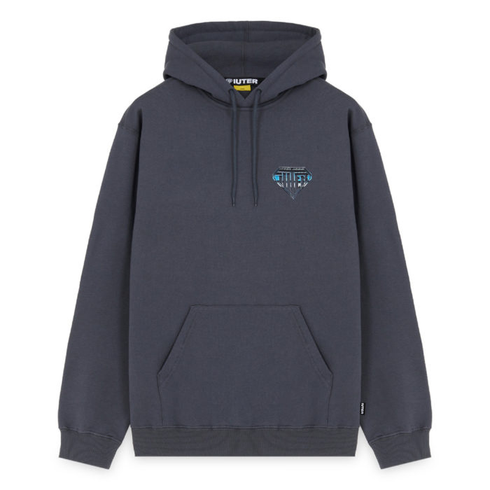 Iuter Metal Logo Hoodie Asphalt - immagine 3