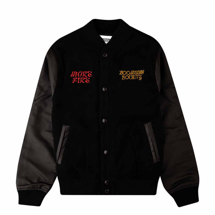 Doomsday Varsity Jacket More Fire Black - immagine 2