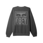 Obey Eyes Icon Extraheavy Crewneck Pigment Pirate Black