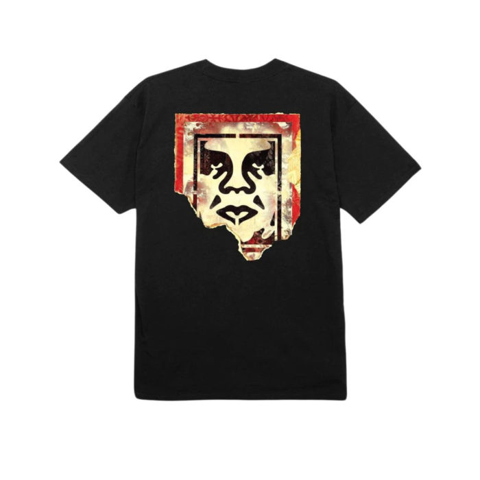 Obey Ripped Icon Classic T-Shirt Black - immagine 2