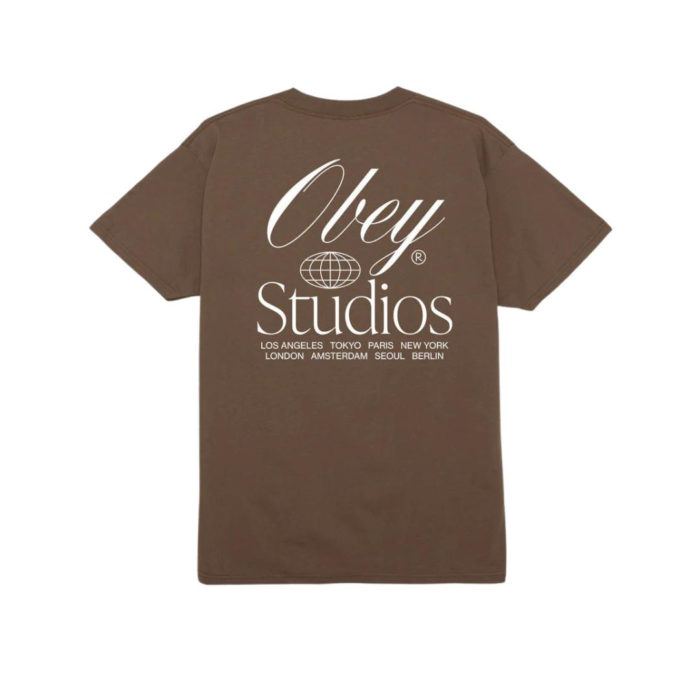Obey Studios Worldwide Classic T-Shirt Silt - immagine 2