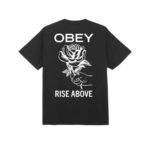 Obey Rise Above Rose Pigment T-Shirt Pigment Vintage Black