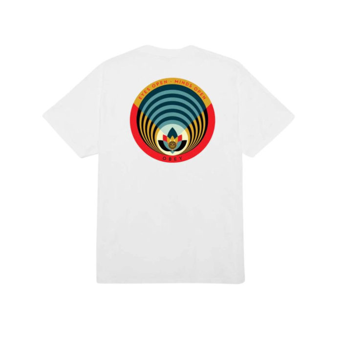 Obey Open Eyes Open Minds Open Classic T-Shirt White - immagine 2
