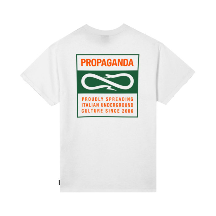 Propaganda Label Bicolor Tee White - immagine 2