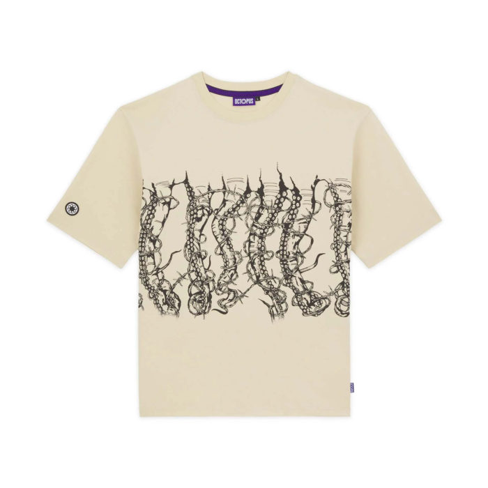 Octopus By Giorgio Di Salvo - Barbed Wire Tee Cream - immagine 2