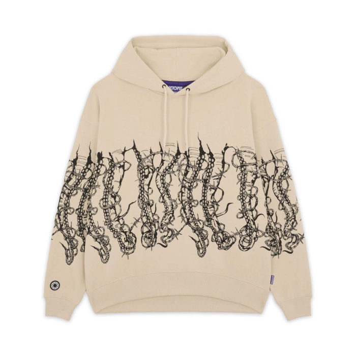 Octopus By Giorgio Di Salvo - Barbed Wire Hoodie Cream - immagine 2