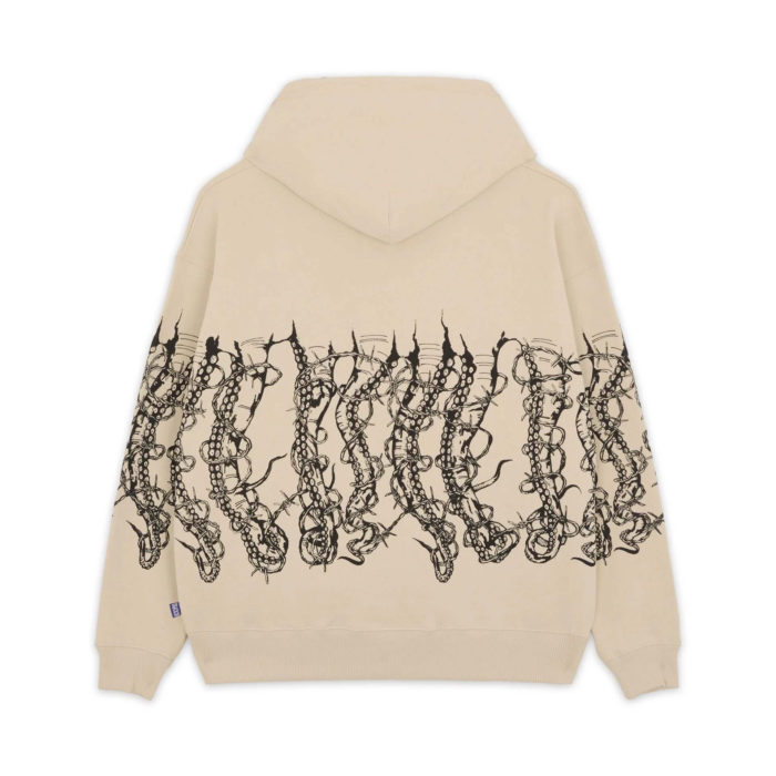 Octopus By Giorgio Di Salvo - Barbed Wire Hoodie Cream - immagine 3