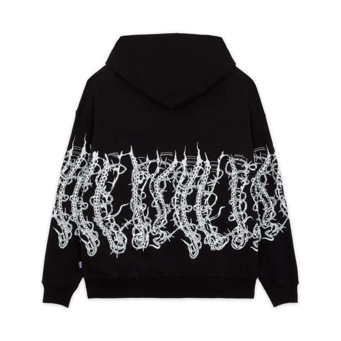 Octopus By Giorgio Di Salvo - Barbed Wire Hoodie Black - immagine 3
