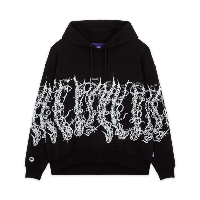 Octopus By Giorgio Di Salvo - Barbed Wire Hoodie Black - immagine 2