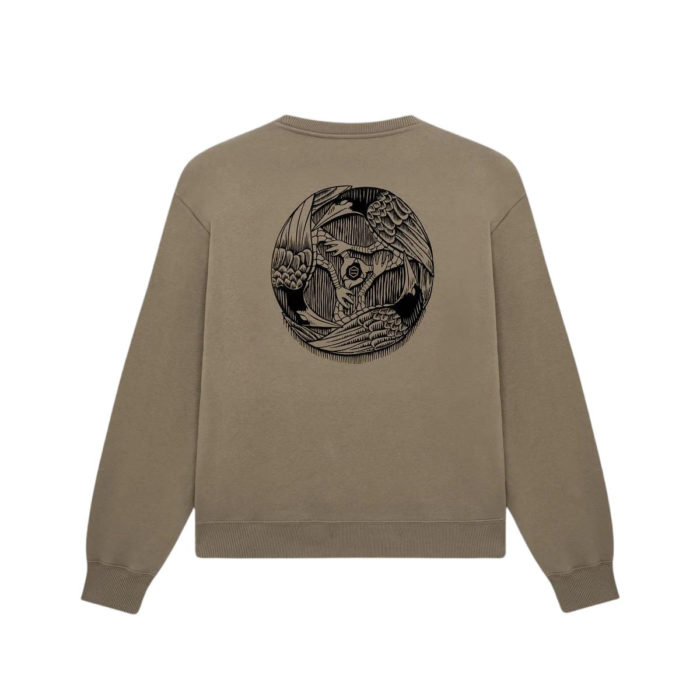 Dolly Noire Three Ravens Crewneck Stone Brown - immagine 2