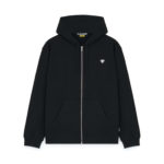 Iuter Heart Logo Zip Hoodie Black