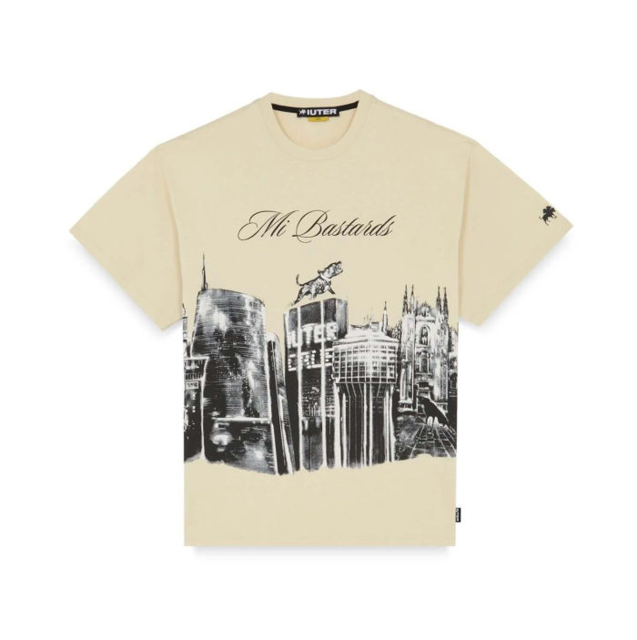 Club Dogo X Iuter Skyline Tee Dustywhite - immagine 2