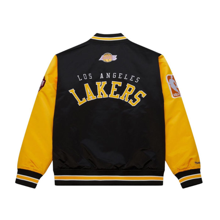 Mitchell & Ness Nba Primetime Heavyweight Satin Jacket Vintage Logo Lakers - immagine 3